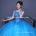 2017 organza robes vestidos de quinceanera robes de bal western Robes de cocktail bleues